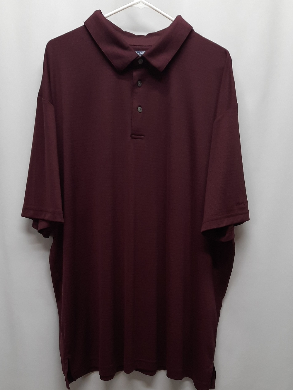 Ben Hogan Performance Golf Polo Shirt Men's 3XL Burgundy Herringbone Casual